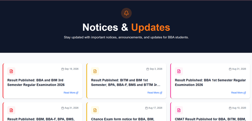 BBA Nepal Educational Website