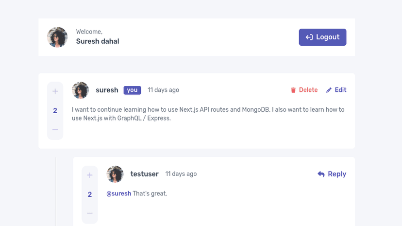 Fullstack Comment System image 1
